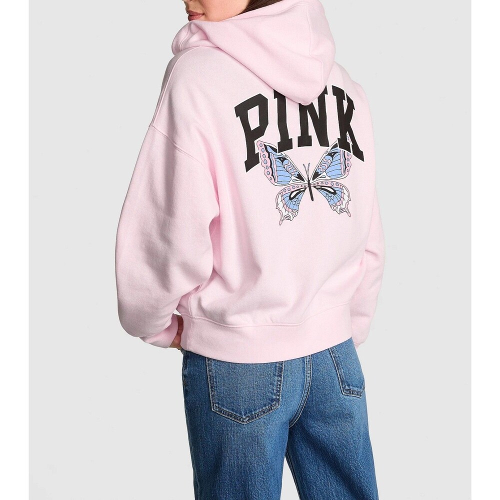 Victoria’s Secret PINK Fleece Full-Zip Hoodie Butterfly Limited Ed XL